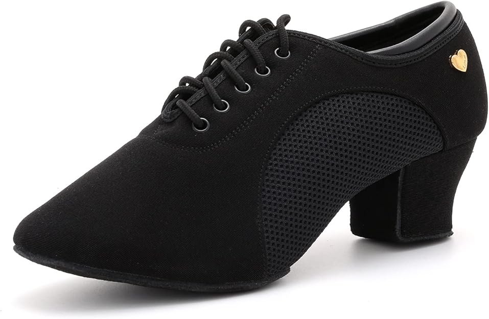 RoseMoli Women's Latin Dance Shoes Lace-up Ballroom Modern Salsa Rhythm Teaching Practice Professional Performance Dance Shoes