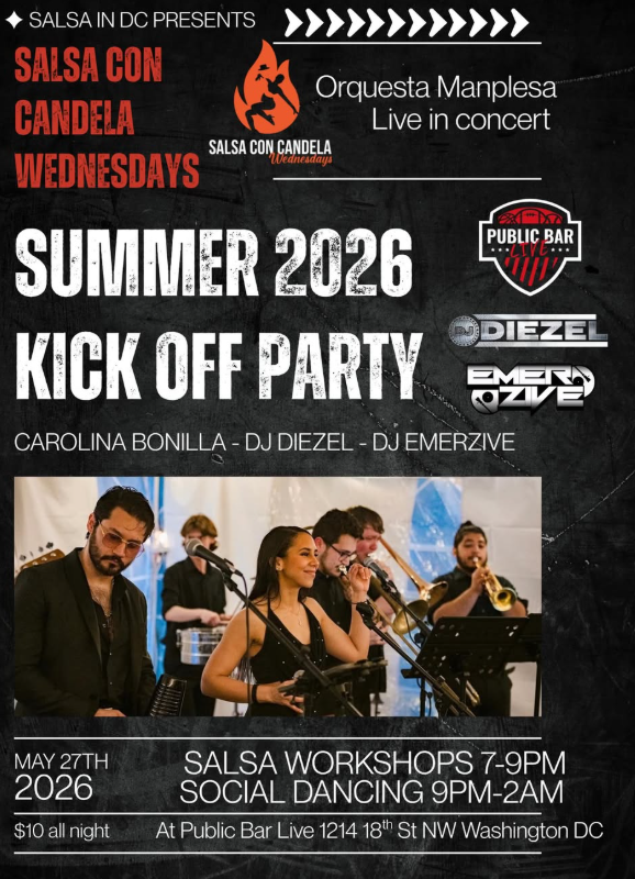 Salsa Con Candela Wednesdays: Summer 2026 Kick Off Party flyer