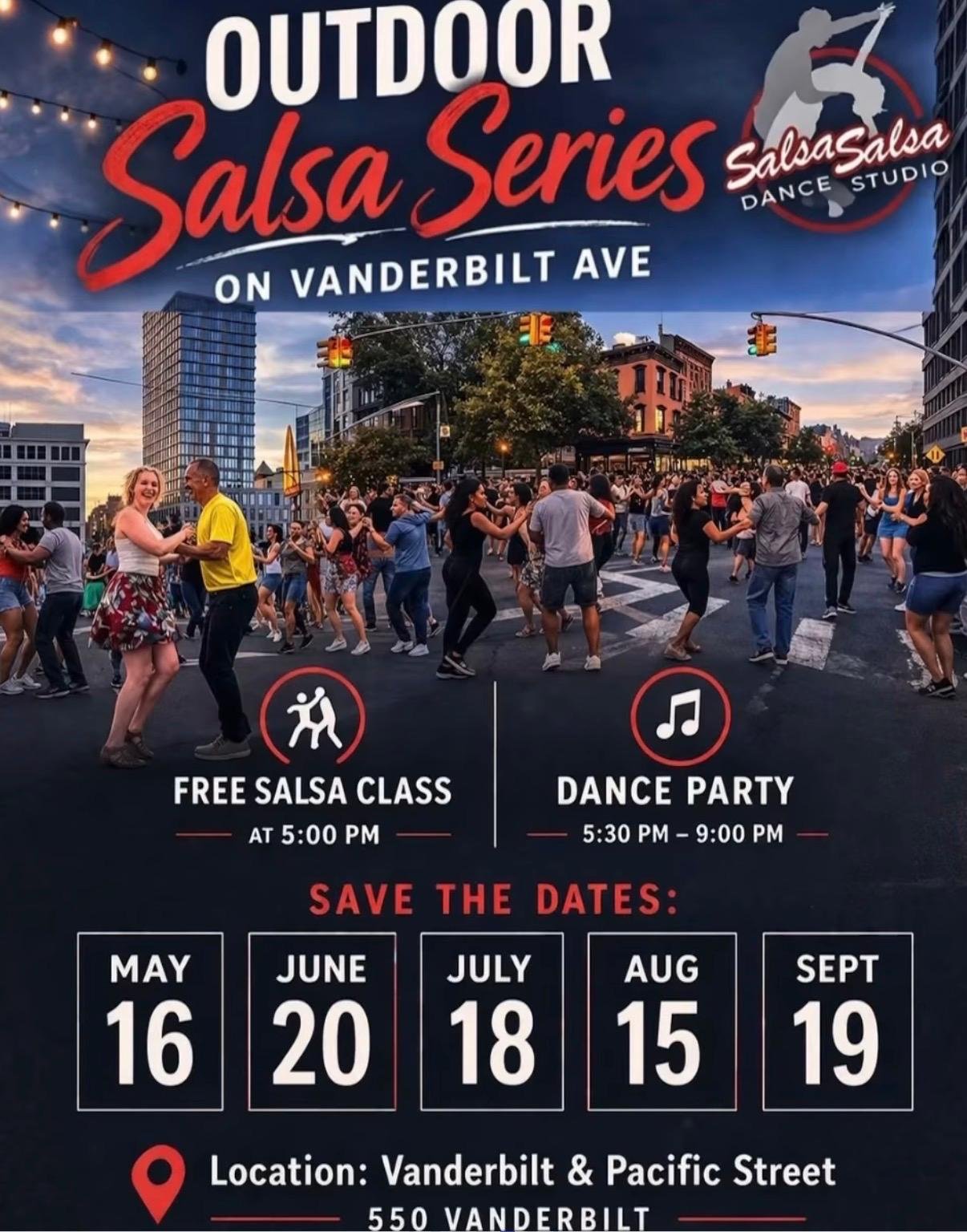 Outdoor Salsa Series on Vanderbilt Ave