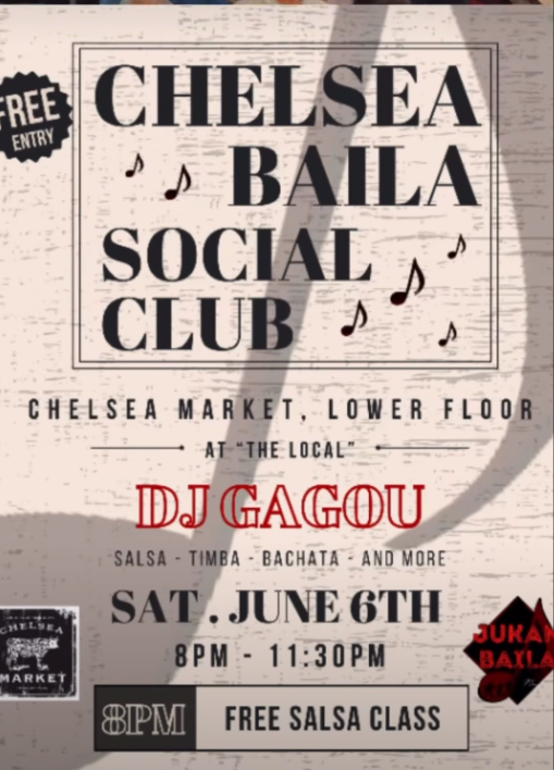 Chelsea Baila Social Club flyer