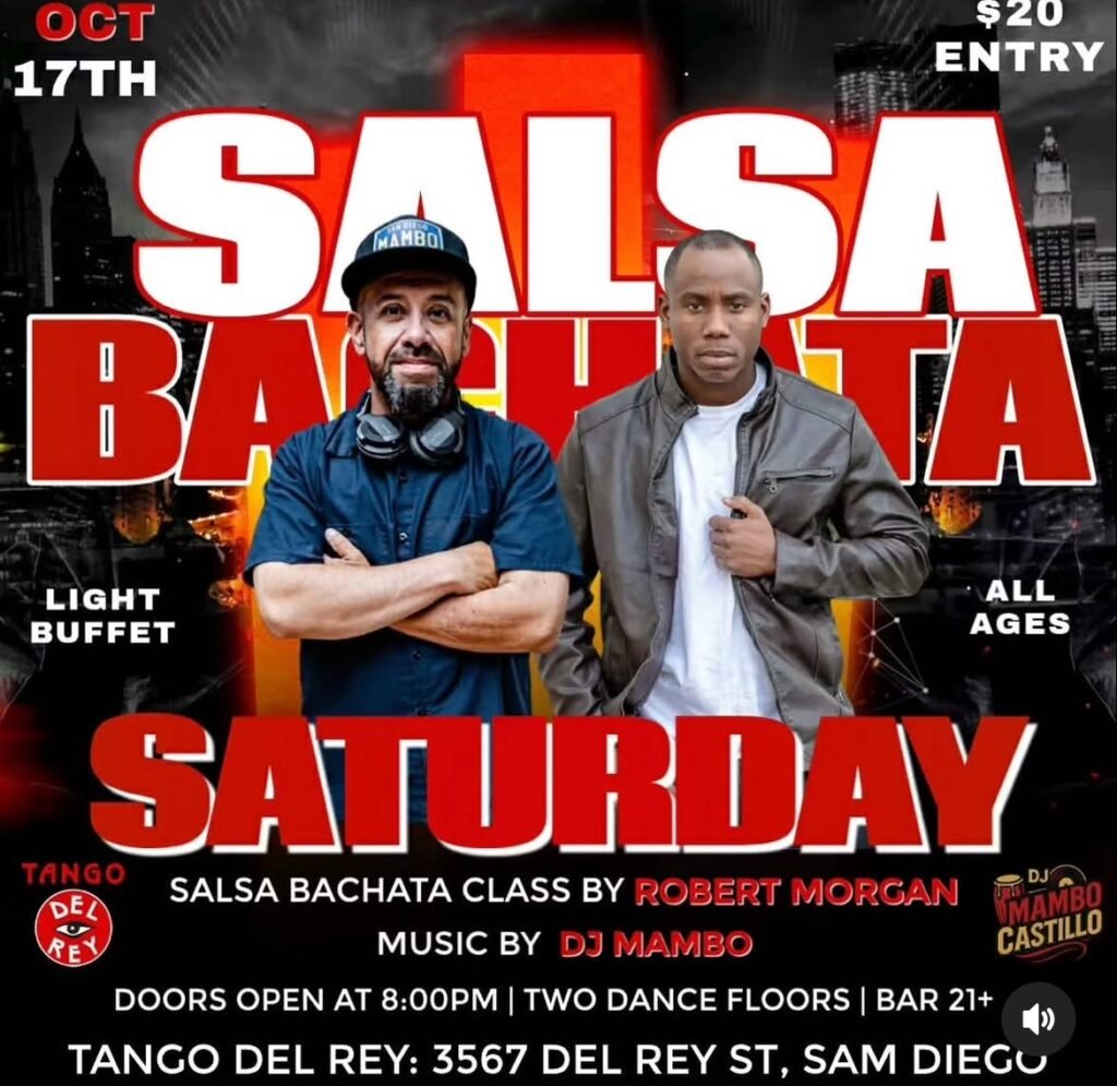Salsa Bachata Saturday flyer